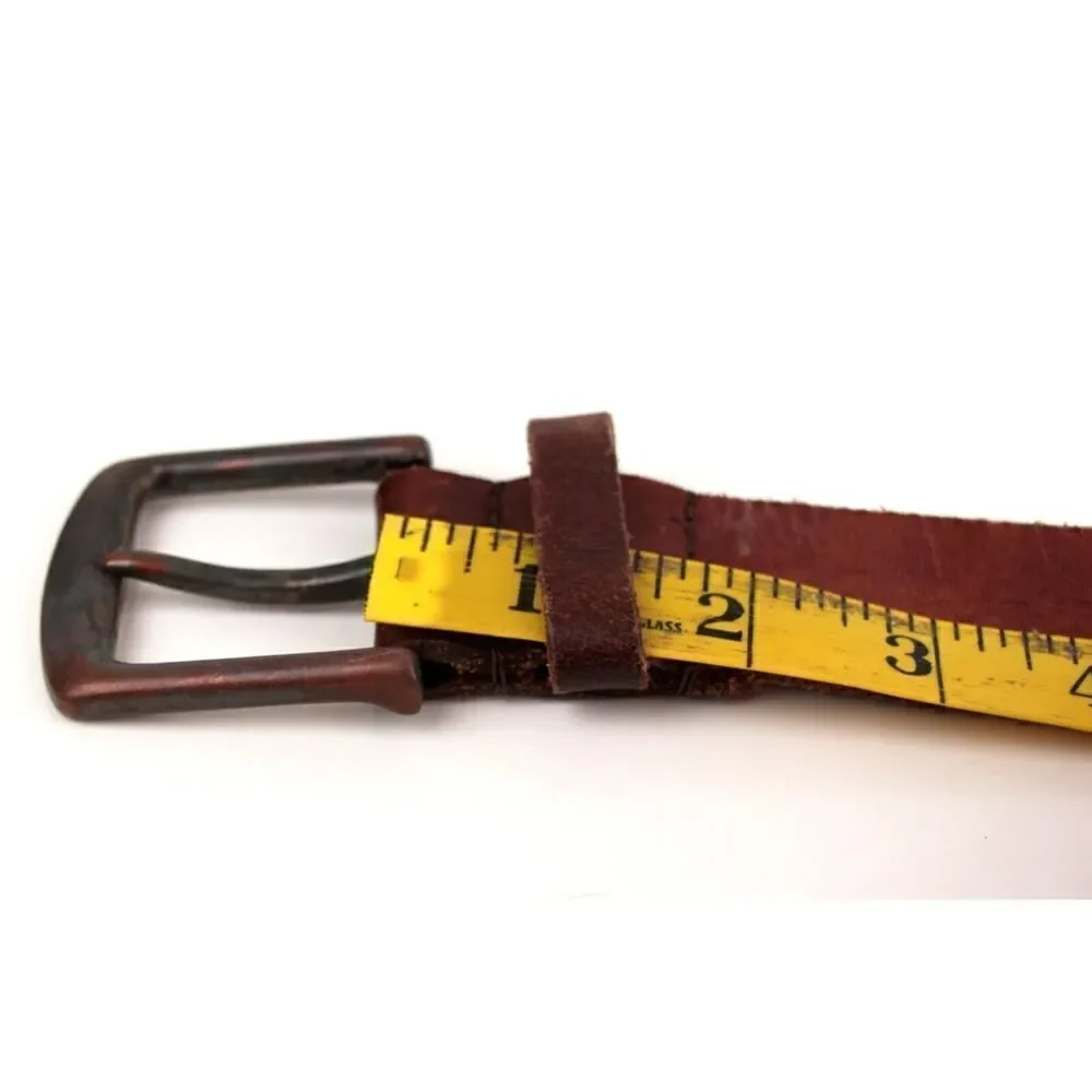 HandCrafted BROWN GENUINE LEATHER 1 3/8